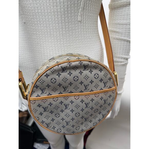 Louis Vuitton Rare Blue Denim Circular Mini Monogram Jeanne PM Crossbody Bag - Picture 3 of 12
